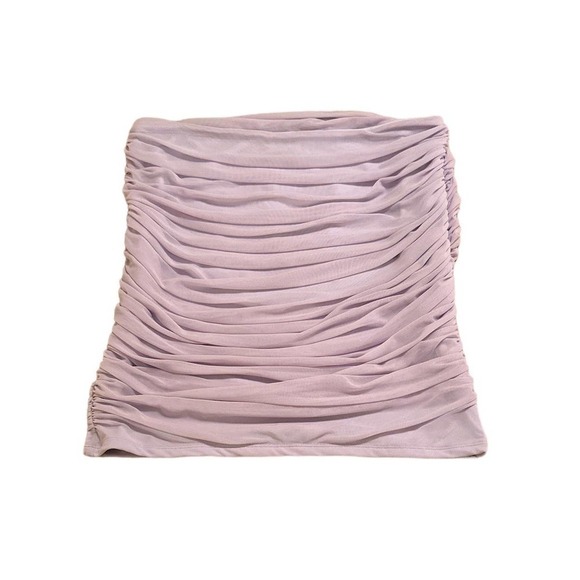 NAKED Wardrobe Ruched Chiffon Mini Skirt in Lavender - Picture 1 of 4